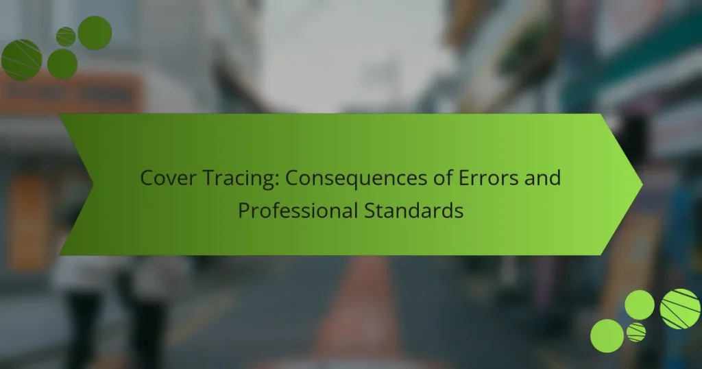 Cover Tracing: Consequences of Errors and Professional Standards