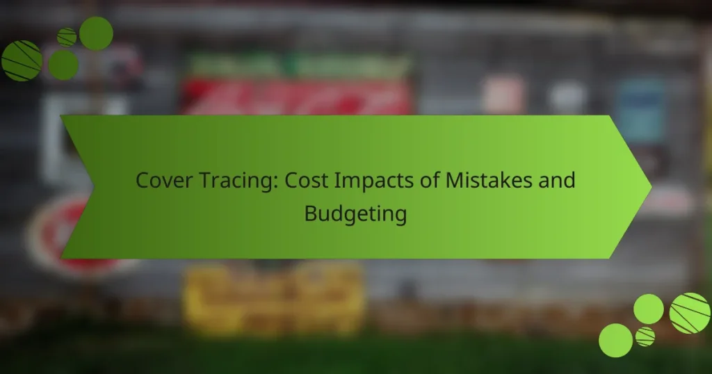Cover Tracing: Cost Impacts of Mistakes and Budgeting
