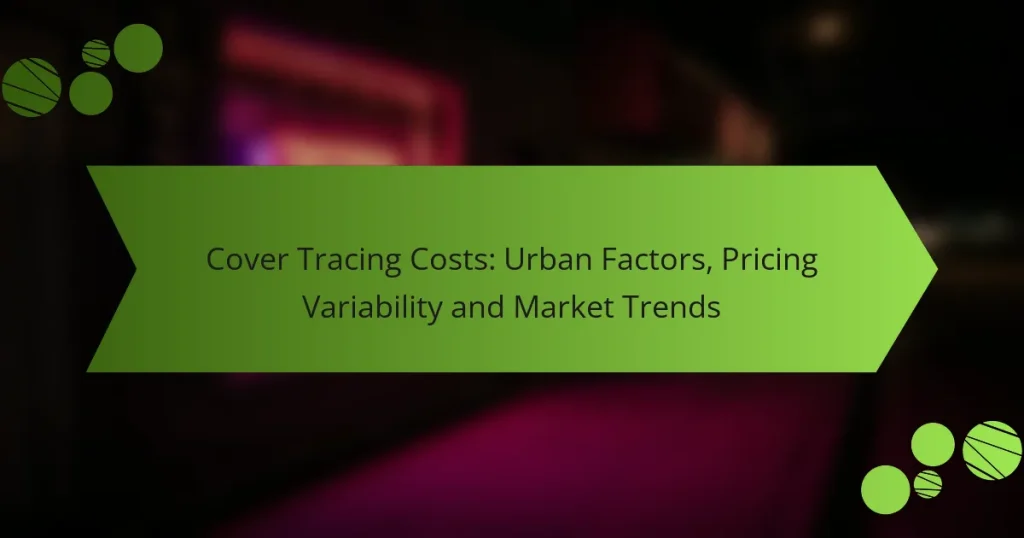 Cover Tracing Costs: Urban Factors, Pricing Variability and Market Trends