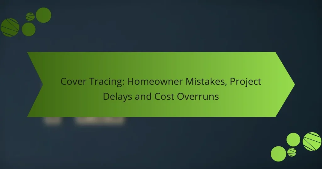 Cover Tracing: Homeowner Mistakes, Project Delays and Cost Overruns