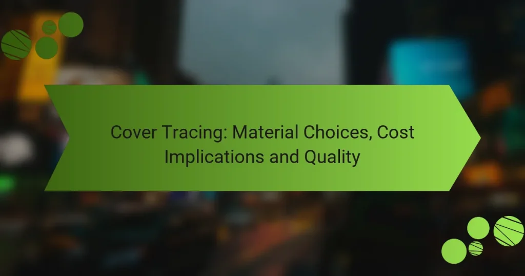 Cover Tracing: Material Choices, Cost Implications and Quality