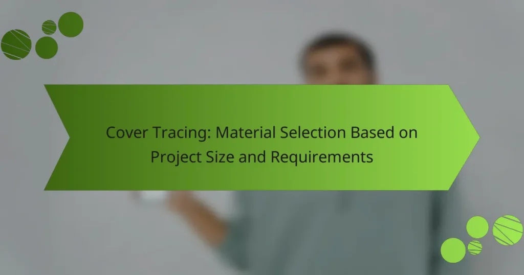 Cover Tracing: Material Selection Based on Project Size and Requirements