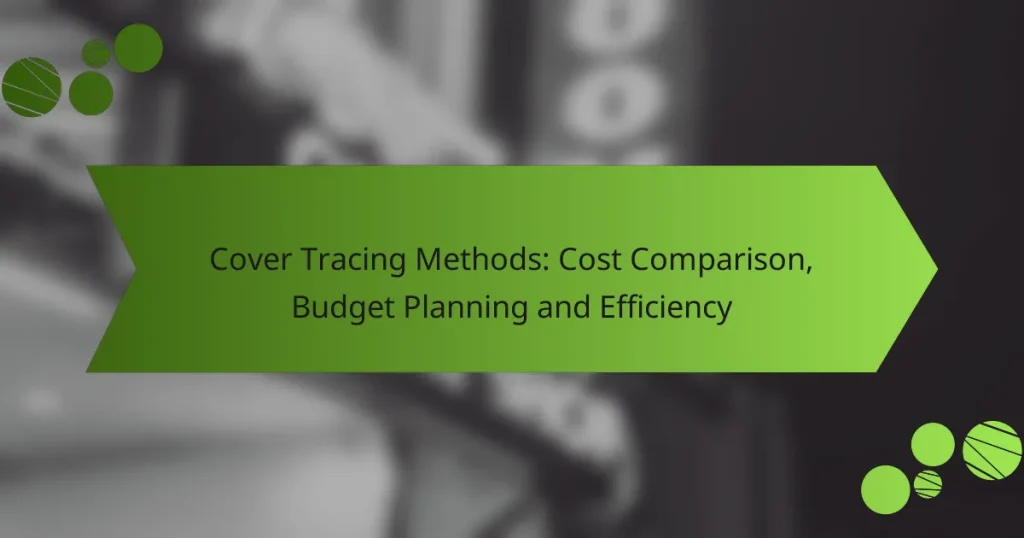 Cover Tracing Methods: Cost Comparison, Budget Planning and Efficiency