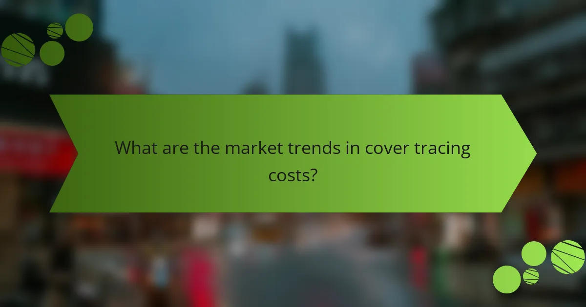 What are the market trends in cover tracing costs?